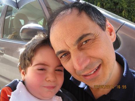 Francesco con il papà, Carlo Pendola