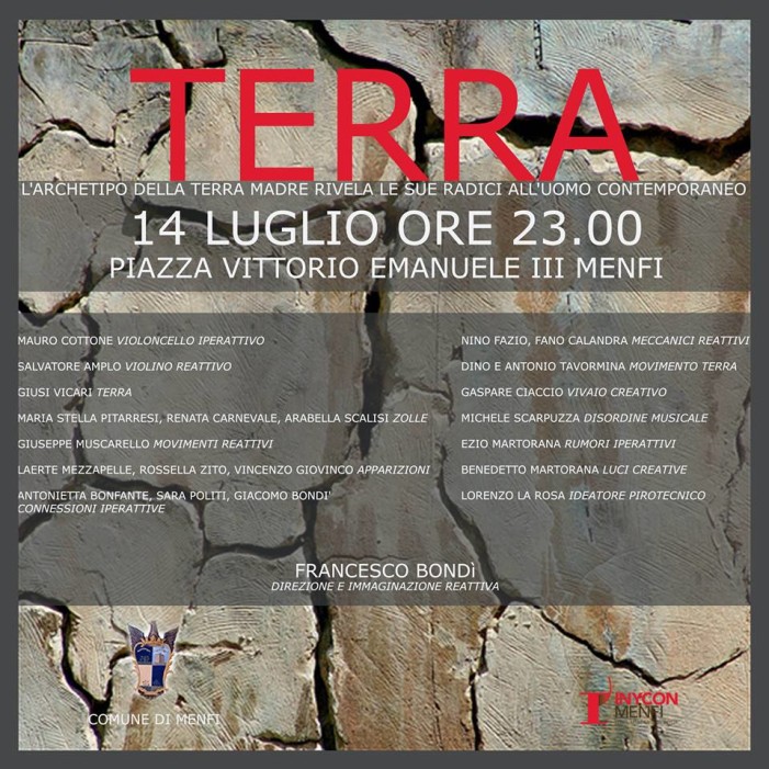 <strong>Menfi</strong>: Spettacolo “TERRA” di F. Bondì per Inycon
