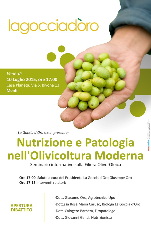<strong>La Goccia d’Oro</strong> organizza seminario “Nutrizione e Patologia nell’Olivicoltura Moderna”